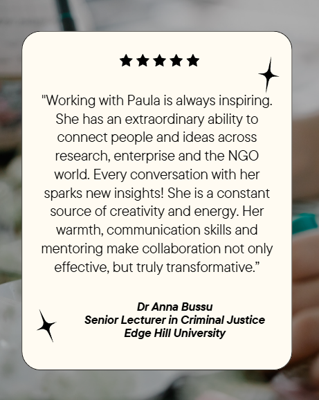 Testimonial from Dr Anna Bussu