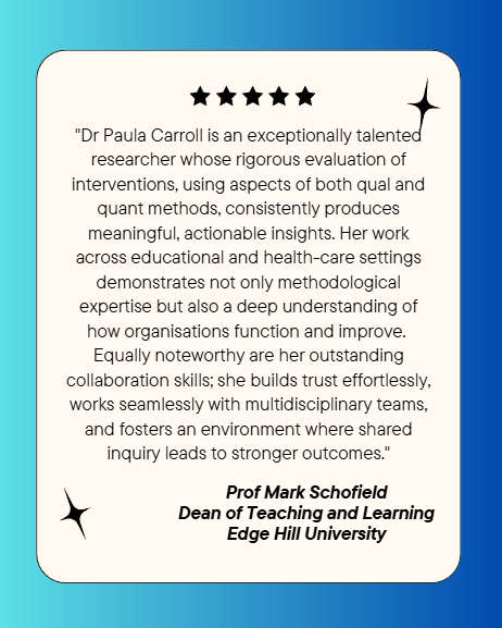 Testimonial from Prof Mark Schofield